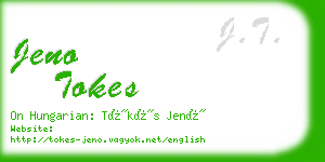 jeno tokes business card